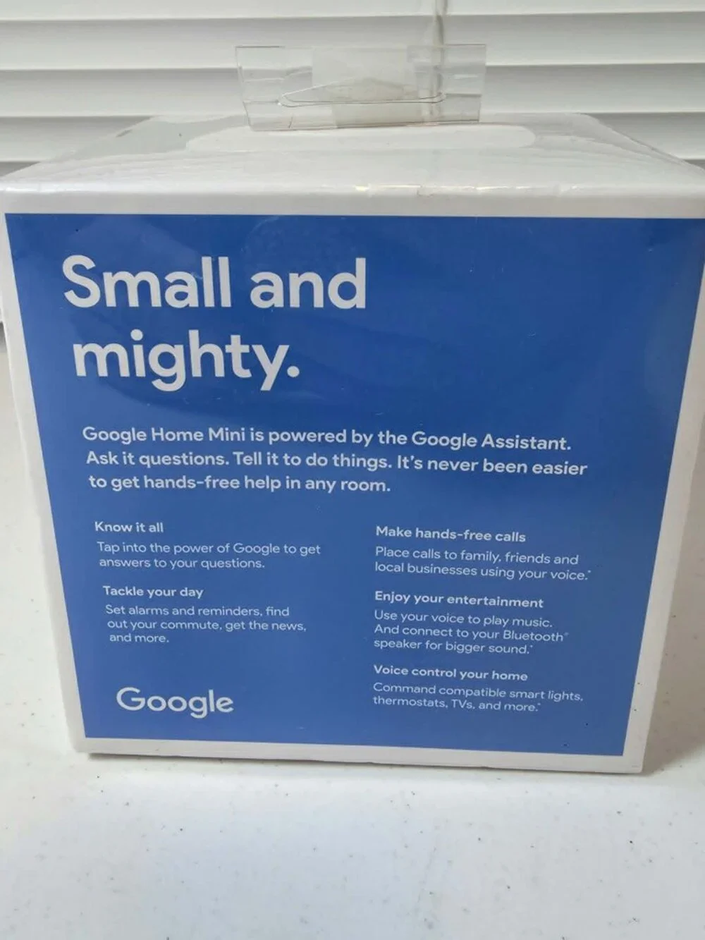 GOOGLE HOME MINI SMART SPEAKER GOOGLE ASSISTANT GA00210-US CHALK NEW SEALED